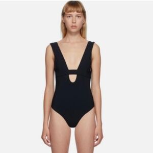 ★100% Authentic! NWT  Toteme Black Brenta One-Piece Swimsuit XS★